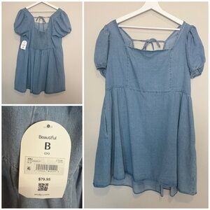 ARULA Denim Blue Mini Dress